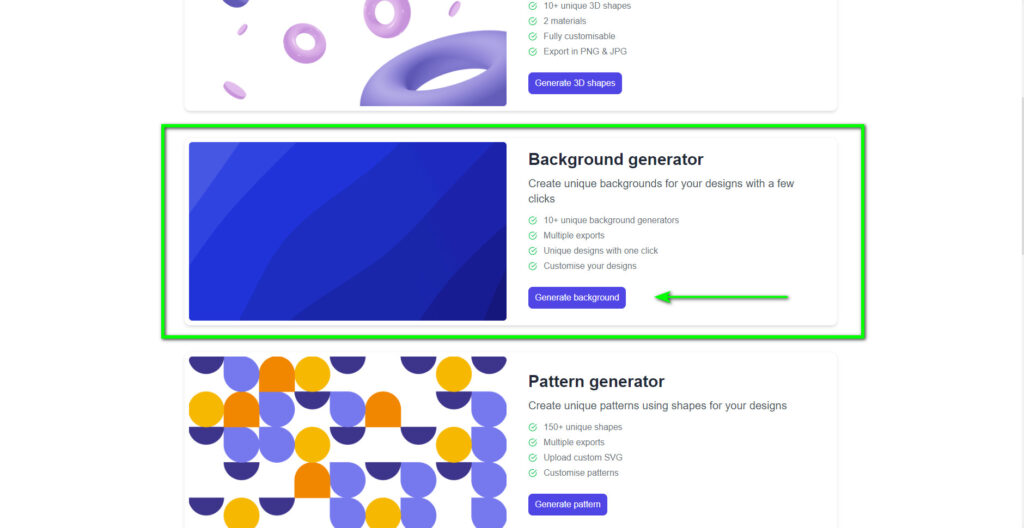 Acessar o Gerador de Background online